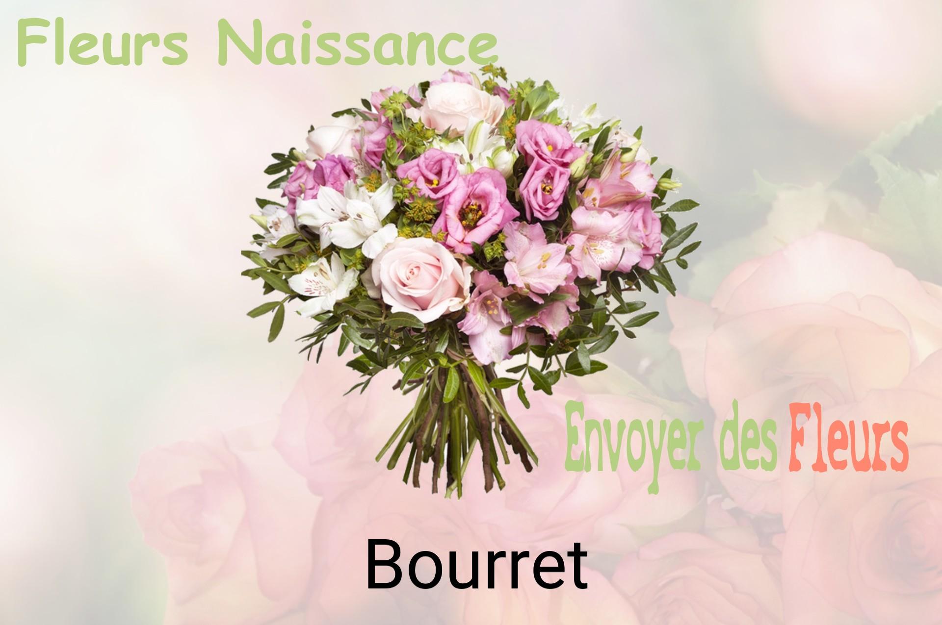 Bouquet de fleurs de naissance livré à Bourret
